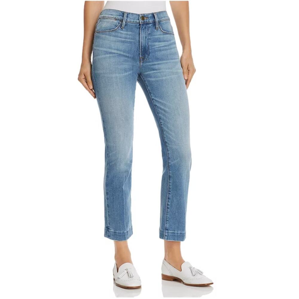 Frame Le High Straight Blind Stitch Jeans in Withers